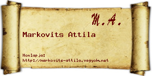 Markovits Attila névjegykártya