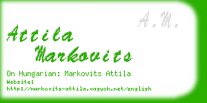 attila markovits business card